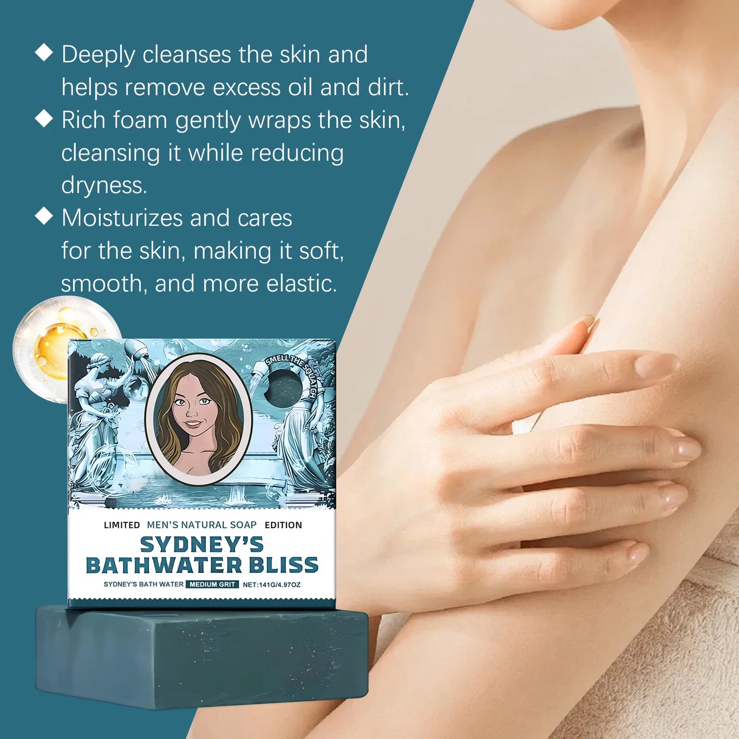 Exfoliating Chicken Skin Body Soap Nourishing Oil-Control Odor Removing Moisturizing Refreshing Natural Aroma Cleanses Skin
