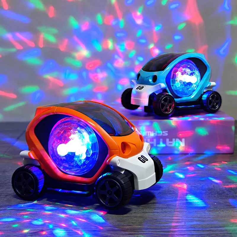 Cool Electric Steering Model Music Lights Dazzling Toy Car Boy Birthday Best Gift