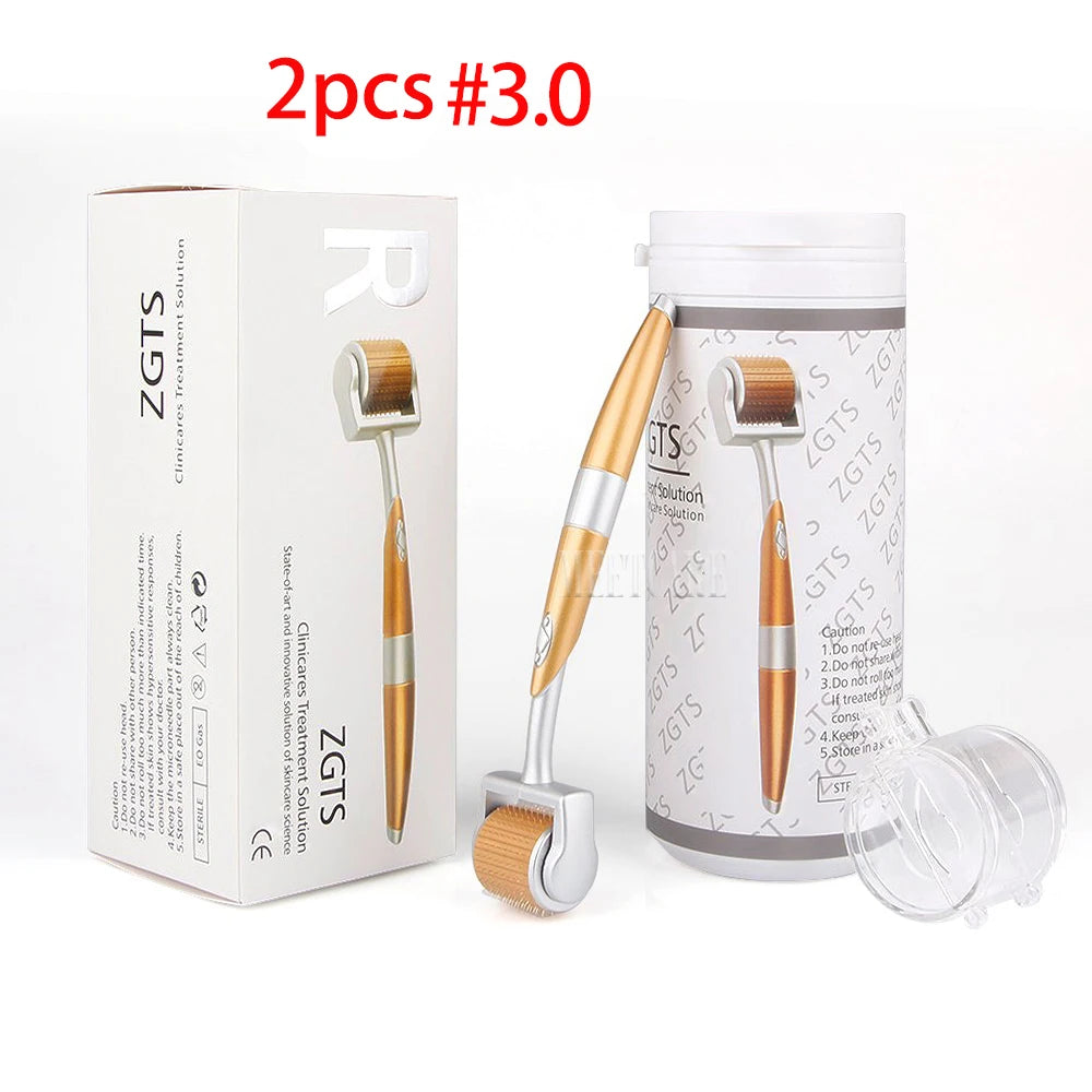 1/2/4pcs ZGTS192 Derma Roller Beauty 192pin Micro Needles Dermaroller Skin Care Tool for Face Body Hair Microneedle Reusable