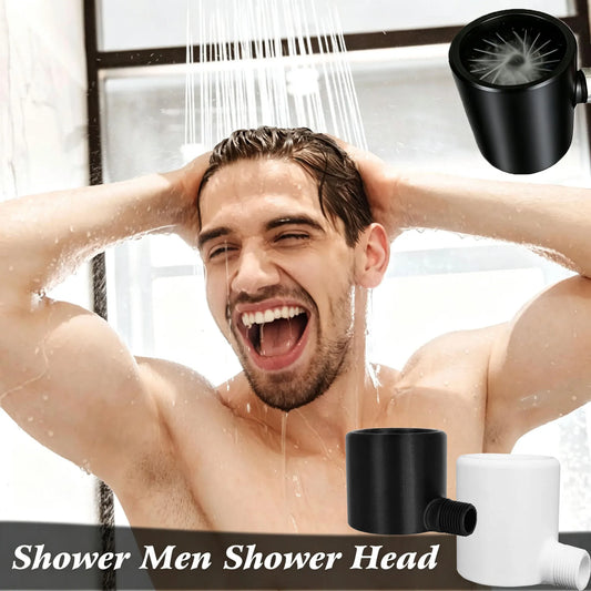 Men's Shower Head,Men's Cleaning Shower Head, Handheld Coarse Hole Design,Long-Lasting & Wear-Resistant, Durable&Easy to Install