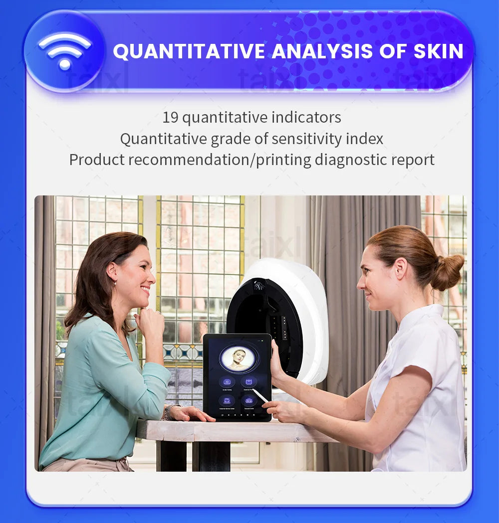 Professional 3D Facial  Camera Scanner UV Skin and Hair Analysis Measuring Machine Digital Facial Scanner Skin Analyzer