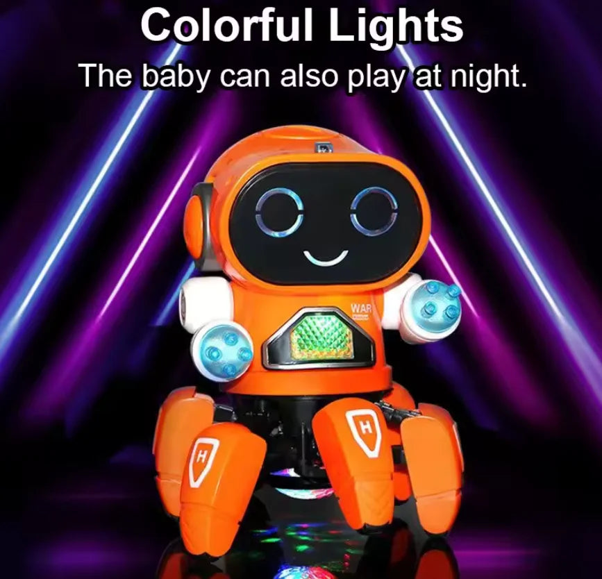 Kids Dance Robots Music LED 6 Claws Octopus Robot Birthday Gift Toys For Children Early Education Baby Toy Boys Girls