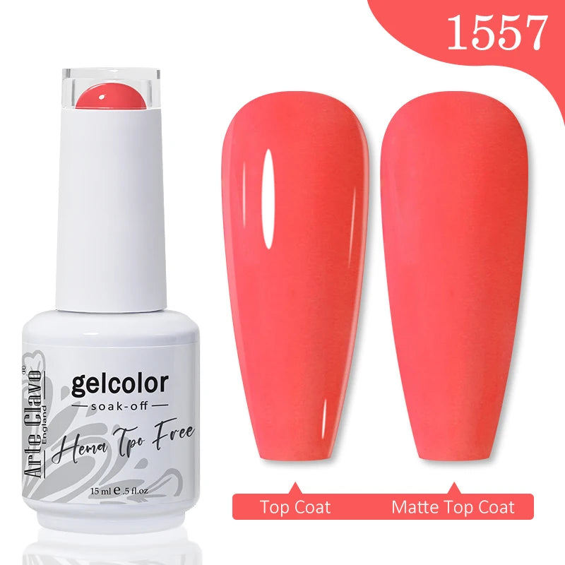 Arte Clavo Spring Summer Gel Nail Polish Gorgeous Color 15ml Semi Permanent Soak Off UV LED Gel Nail Art DIY Design Varnishes