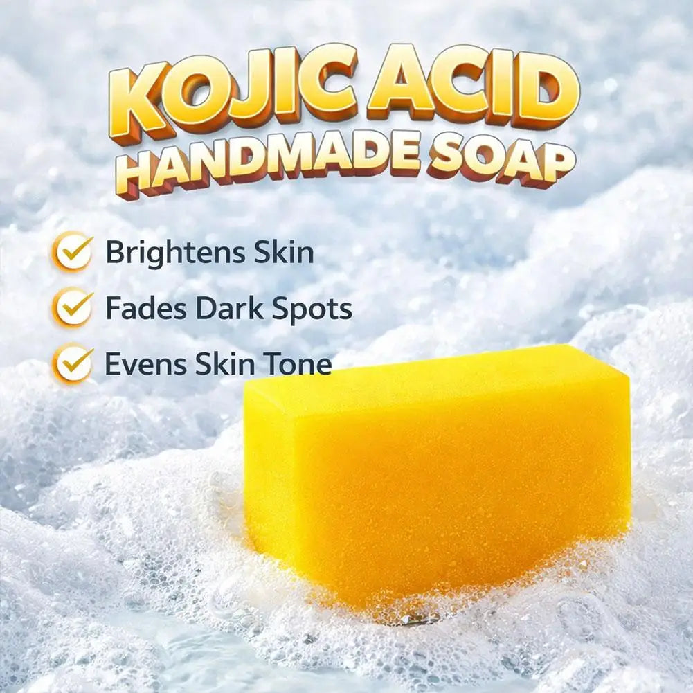1/2Pack Kojic Acid Soap Handmade Soap Bar with Vitamin C, Retinol & Collagen, Skin Care Cleansing Dark Spot for Body & Face Wash