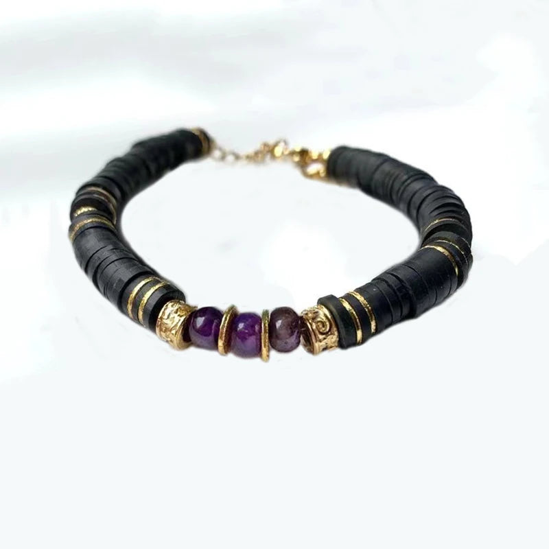 2020 Winter New Products Retro Wild Silicone Bracelet Handmade Ethnic Beach Jewelry For Women Men Adjustable Elastic Bangle Gift