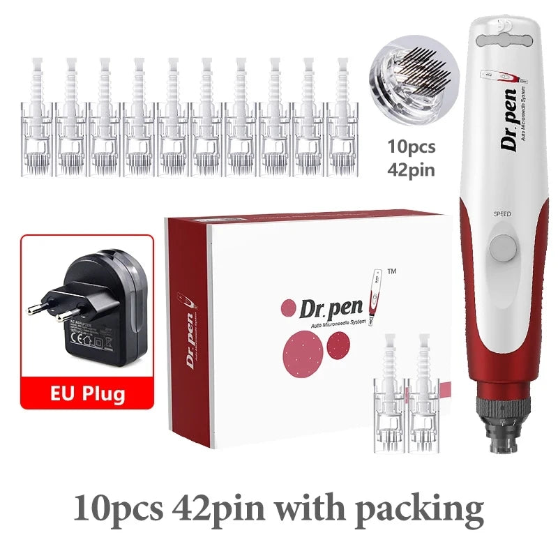 Dr.pen Ultima N2 with 12pcs Cartridge Nano Skin Care Kit 0.25mm Needle Derma Pen Micro Skin Rejuvenation Machine