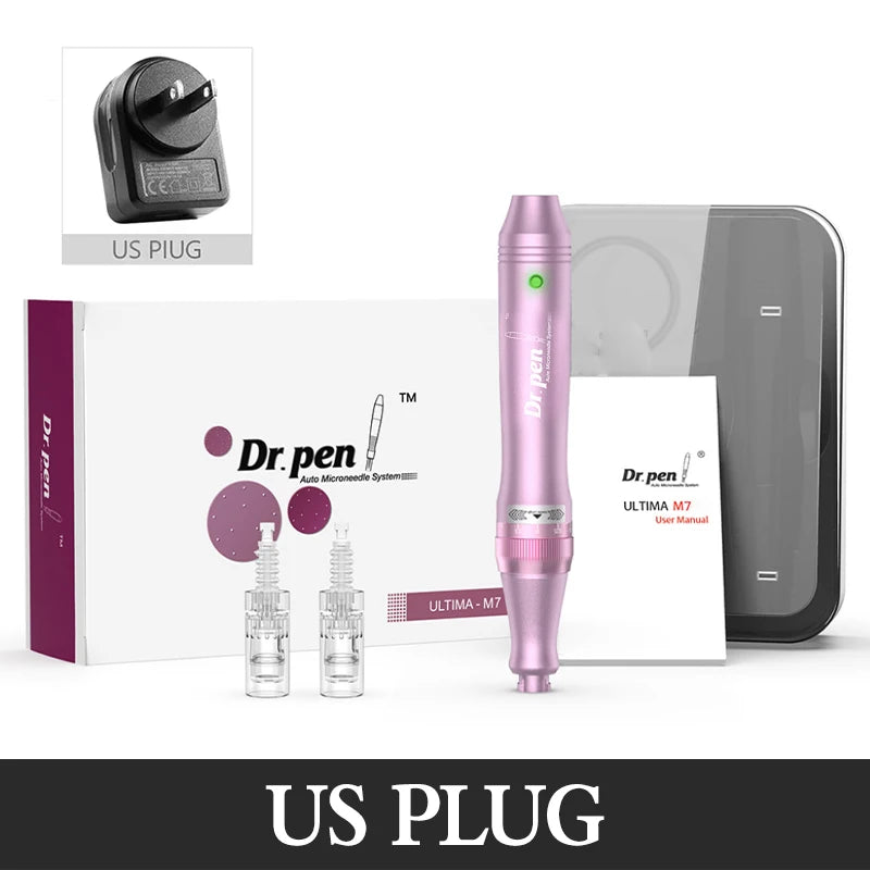 Electric Dr. Pen Ultima M7 Professional Derma Pen Nanoneedles Tatoo Machine 0.25mm Needle Skincare Tool SPA Care