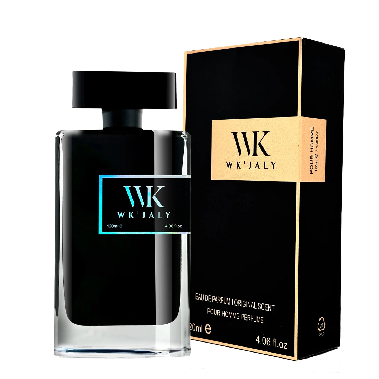 WK JALY Eau De Parfum For Men, With Notes of Bergamot, Woody, Rosemary, Men's Cologne Perfume, Long Lasting Scent, 120ml/4 oz