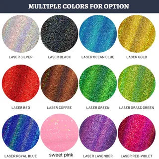 9 Colors 80g Holographic Glitter Powder Fine Shimmer Body Face Glitter Makeup Nail Art Resin Craft Party Decoration