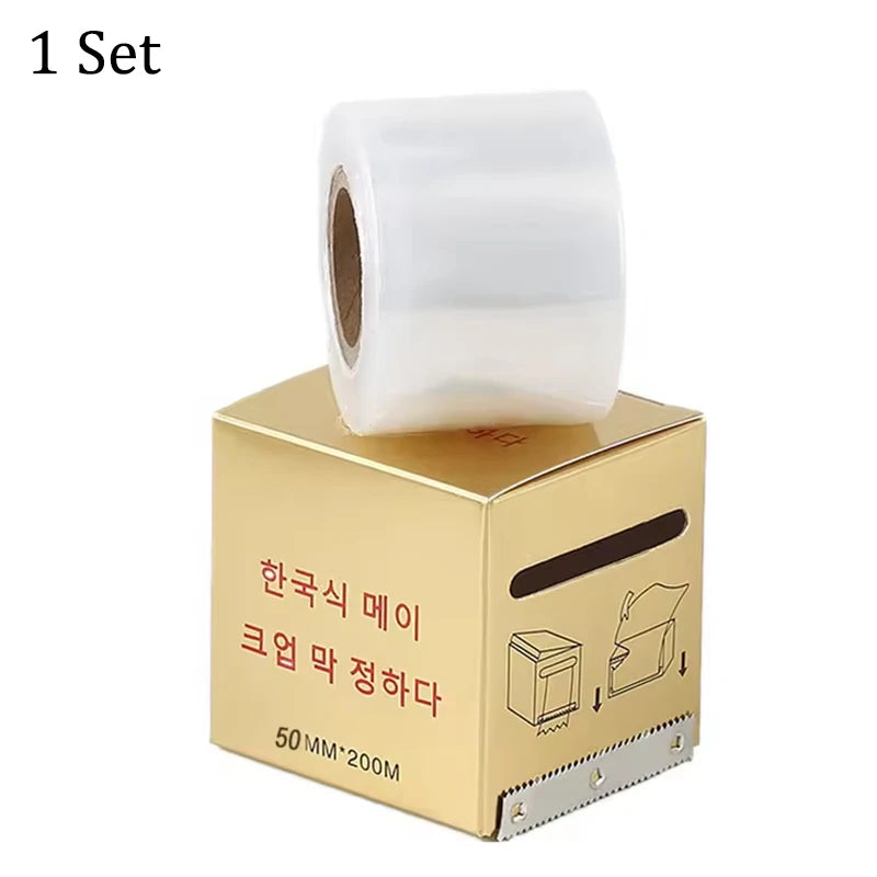 Disposable Eyebrow Tattoo Plastic Wrap Professional Preservative Film Eye Use With Sharp Blade Makeup Eyebrow Tattoo Accessories