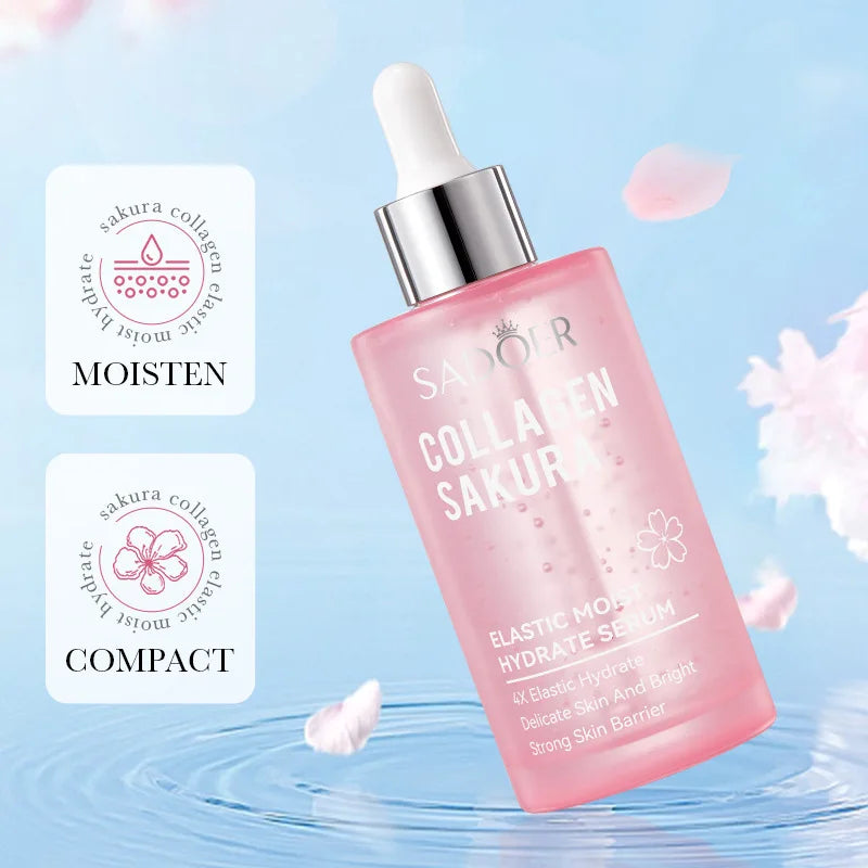 30/100ml SADOER Sakura Facial Serum Anti Wrinkles Anti-aging Hydrating Whitening Face Essence Facial Skin Care Products