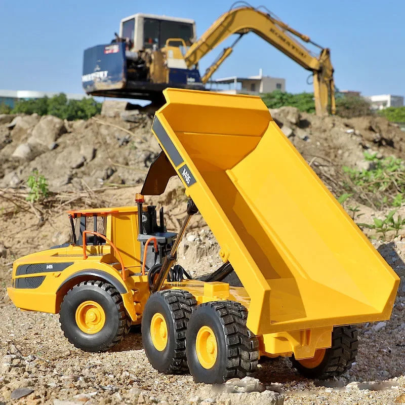 Double E E591 1/20 A40G RC Car Engineering Vehicle Kids Remote Controlled Articulated Dump Truck Toys for Boys Christmas Gifts