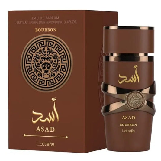 Lattafa Asad Bourbon for Unisex Eau de Parfum Spray, 3.4 Ounce