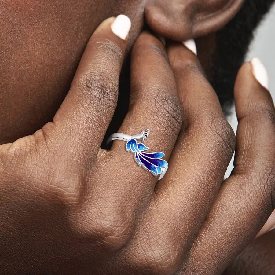 New Hoops Earrings Original 925 Sterling Silver Blue Zircon Phoenix Earrings Luxury Elegant Women's Jewelry Anniversary Gifts