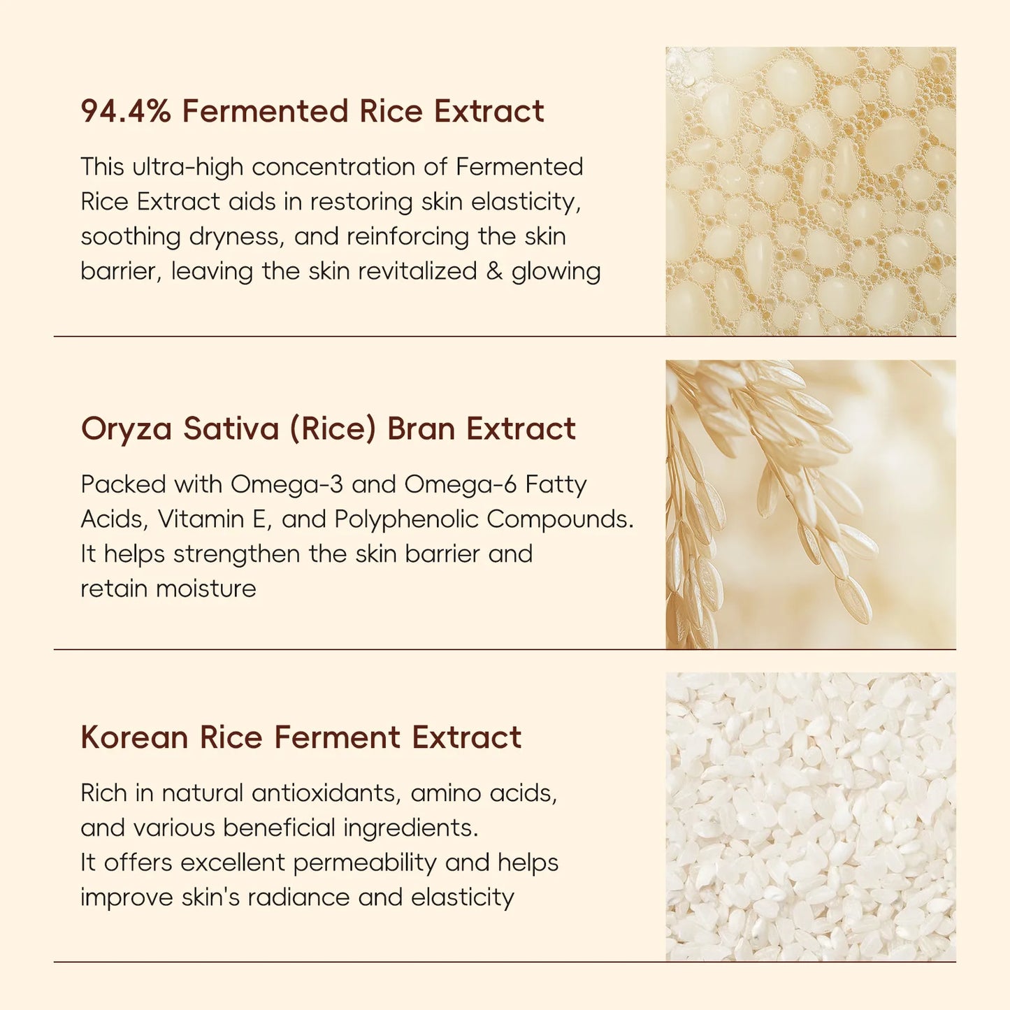 Rice Glow Facial Essence 17ml Hydrating Moisturizer Nourishes Brightens Skin Tone Natural Extract Serum Sensitive Skin
