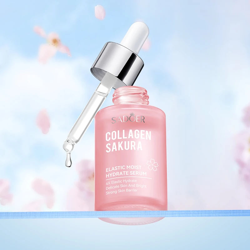 30/100ml SADOER Sakura Facial Serum Anti Wrinkles Anti-aging Hydrating Whitening Face Essence Facial Skin Care Products