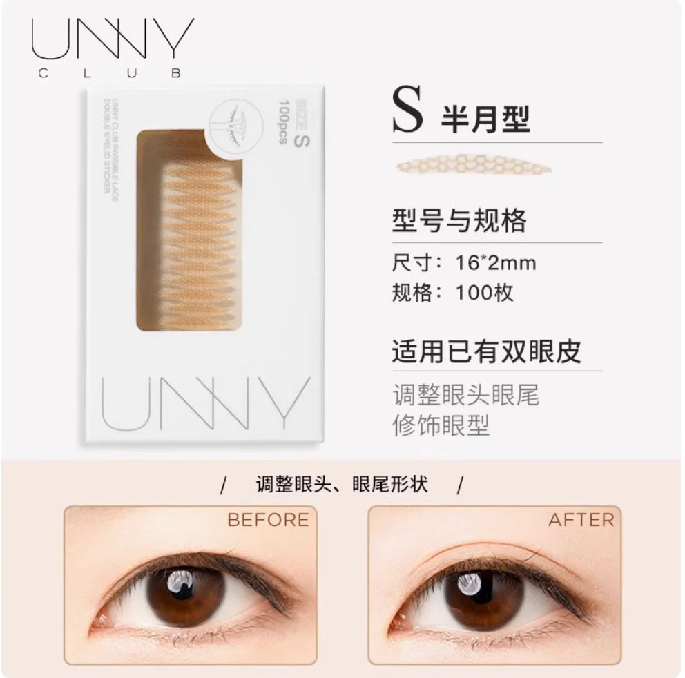 Unny Club Double Eyelid Stickers Seamless Natural Lace Invisible Makeup S M L Makeup Cosmetic