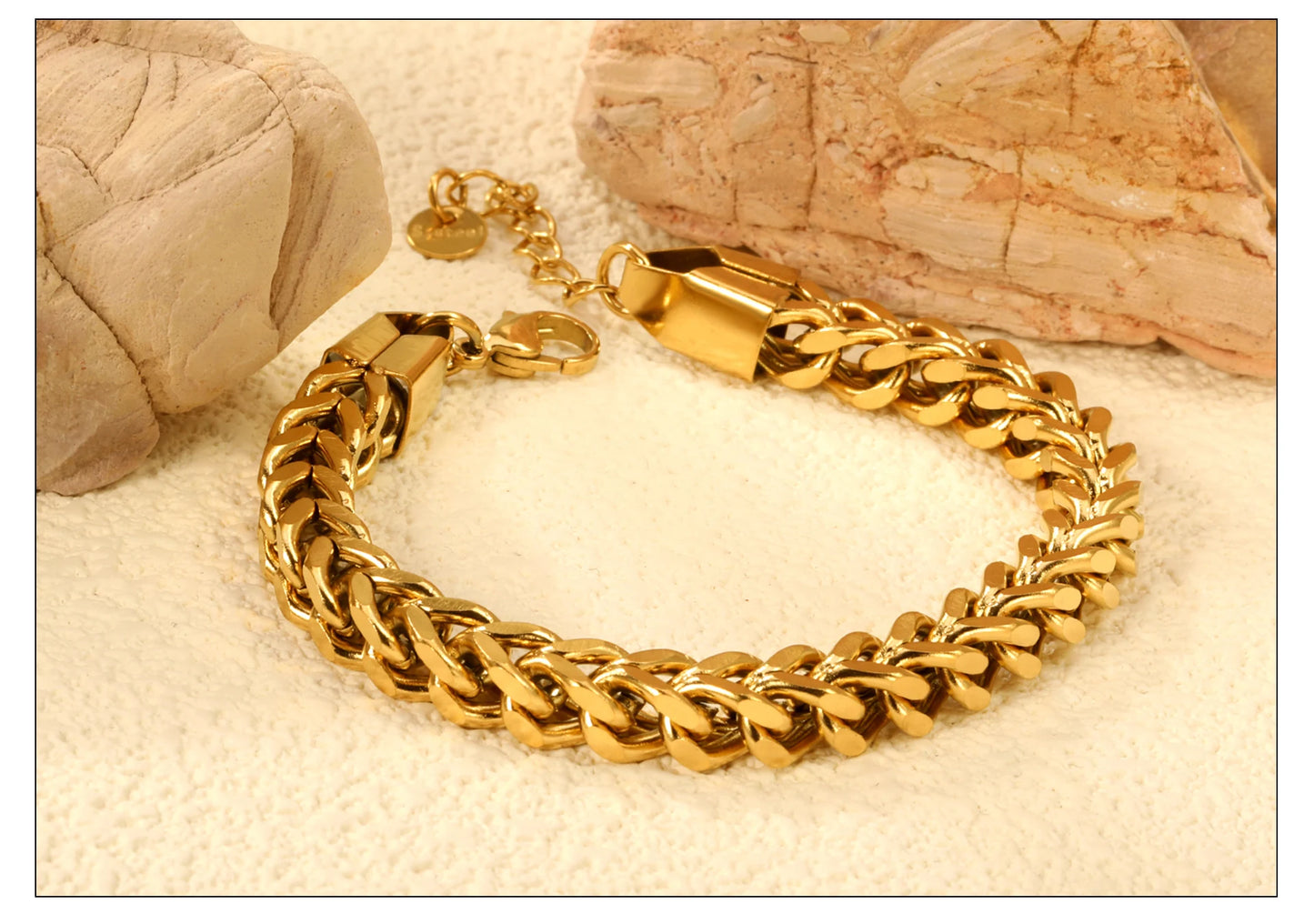 LUXUSTEEL 2-8mm Women‘s Stainless Steel Chain Bracelet Geometric Charm Chain Metal Female Bracelet Fashion Jewelry Party Gifts