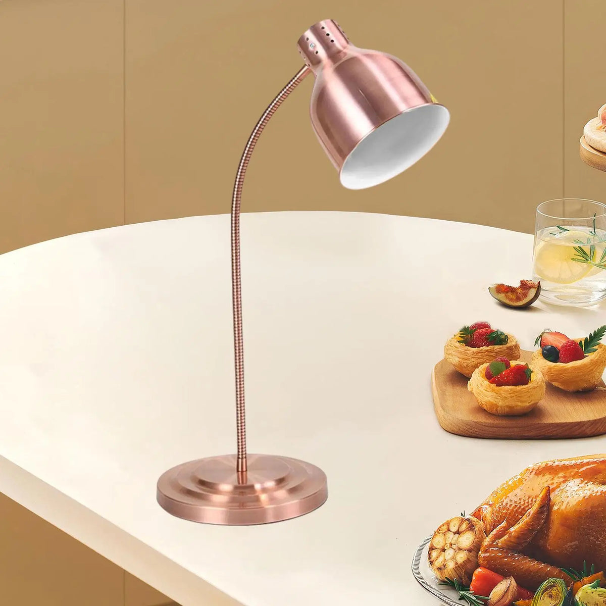 Food Heat Lamp Catering Heating Lamp Freestanding without Bulbs Food Warmer Lamp for Catering Fried Food Chicken Buffet Kitchen