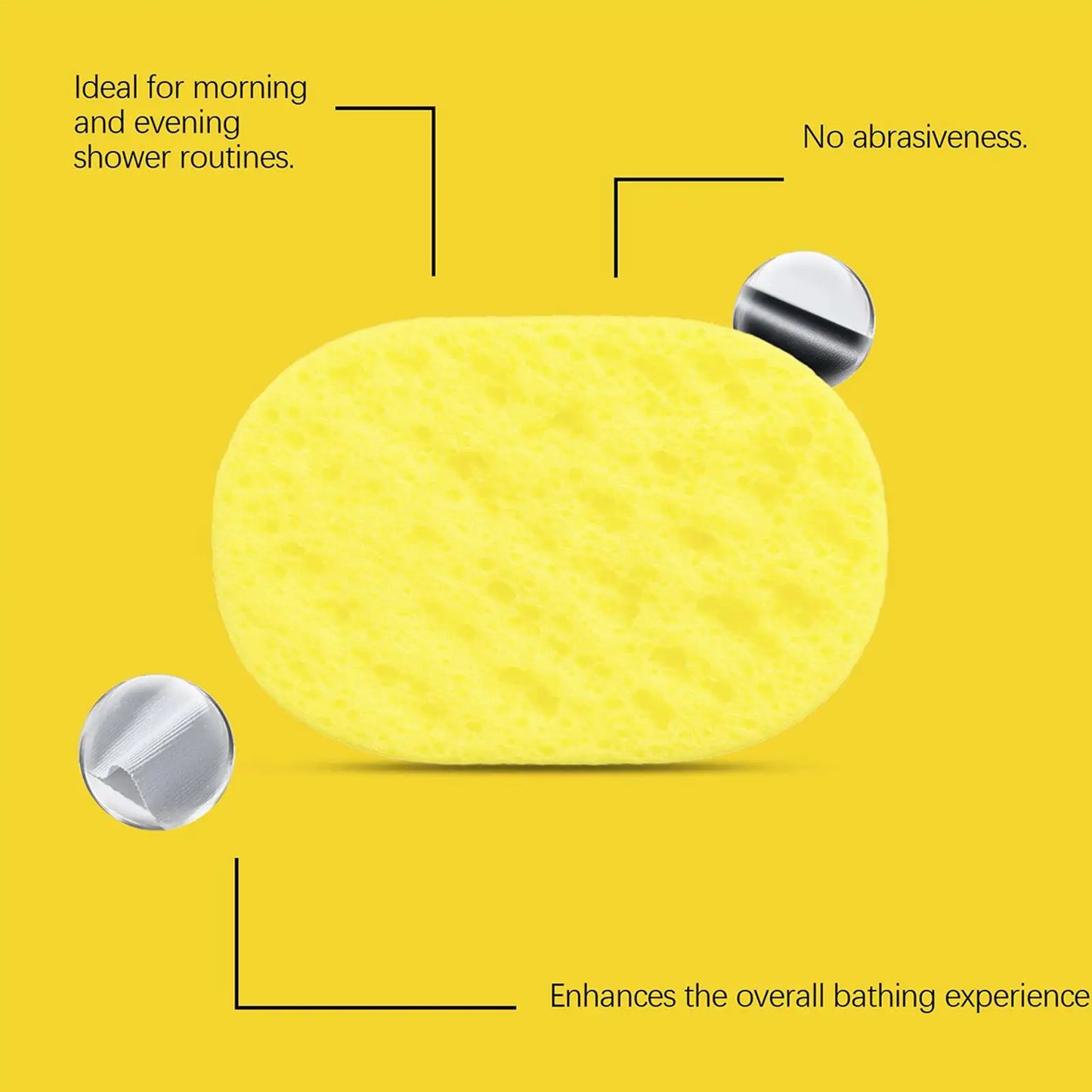Lemongrass Lemon Bath Sponge Exfoliating Remove Oil Control Daily Body Cleansing Refreshing Brightening Skin Shower Use