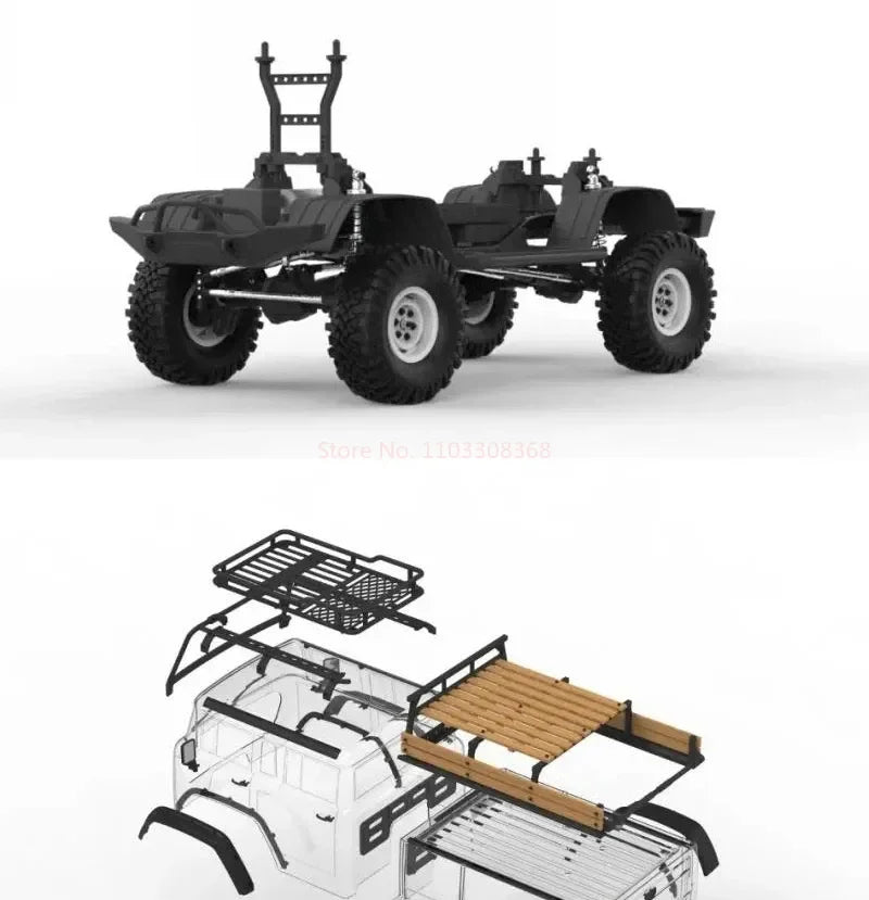 CROSSRC EMO JT4 RTR Simulation Climbing Truck Four-Wheel Drive Off-Road Rc Remote Control Electric Model Car Ocean Blue