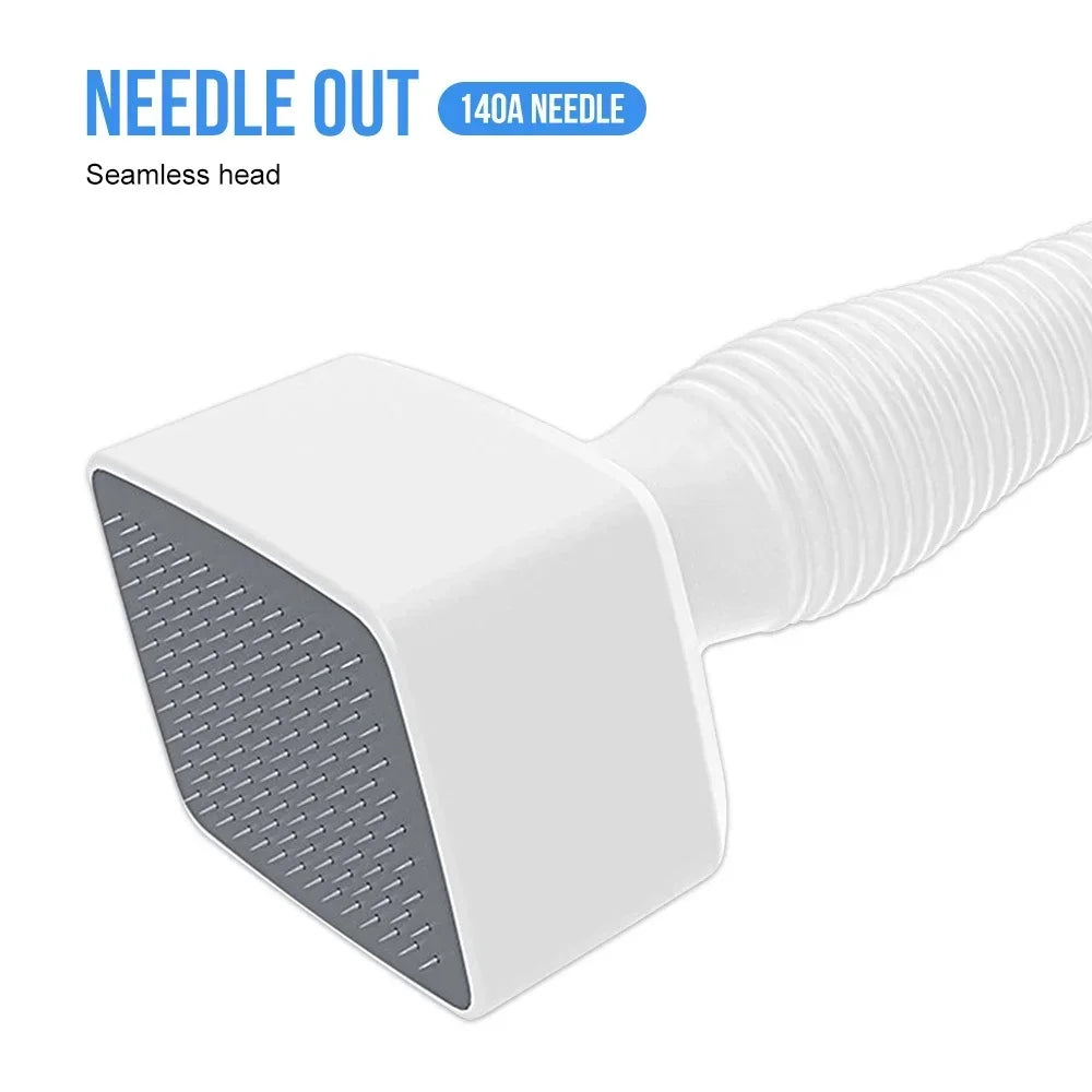 140A Derma Stamp Microneedling 140Pins Face Roller Massager Adjustable Titanium Needle Length 0.25mm For Skincare Beard Hair
