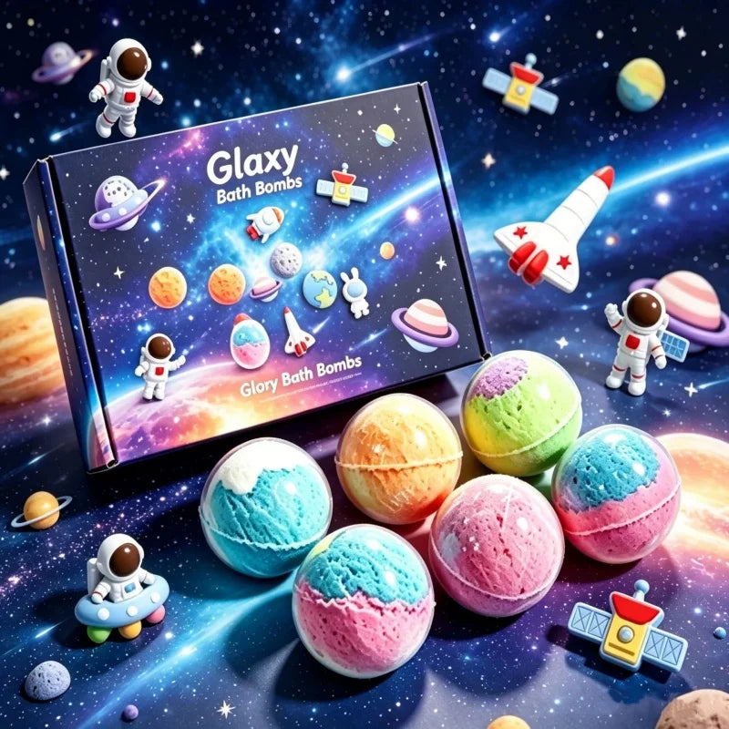 12pcs 60g Kids Bath Spa Fizzies with Hidden Toy Bubble Ball Safe Bath Toy for Children Daily Bathing