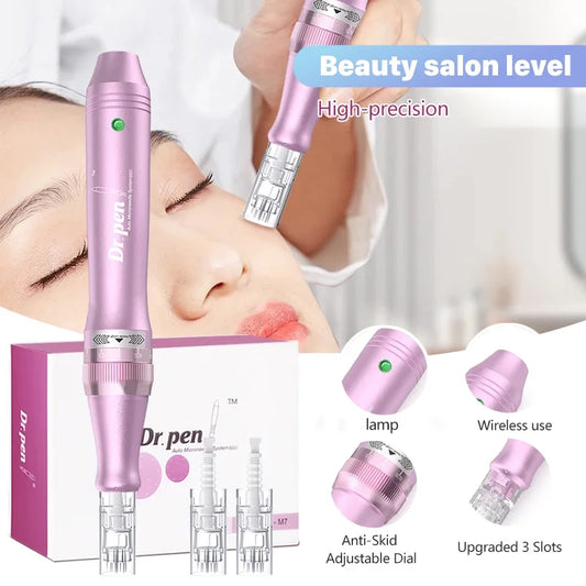 Electric Dr. Pen Ultima M7 Professional Derma Pen Nanoneedles Tatoo Machine 0.25mm Needle Skincare Tool SPA Care