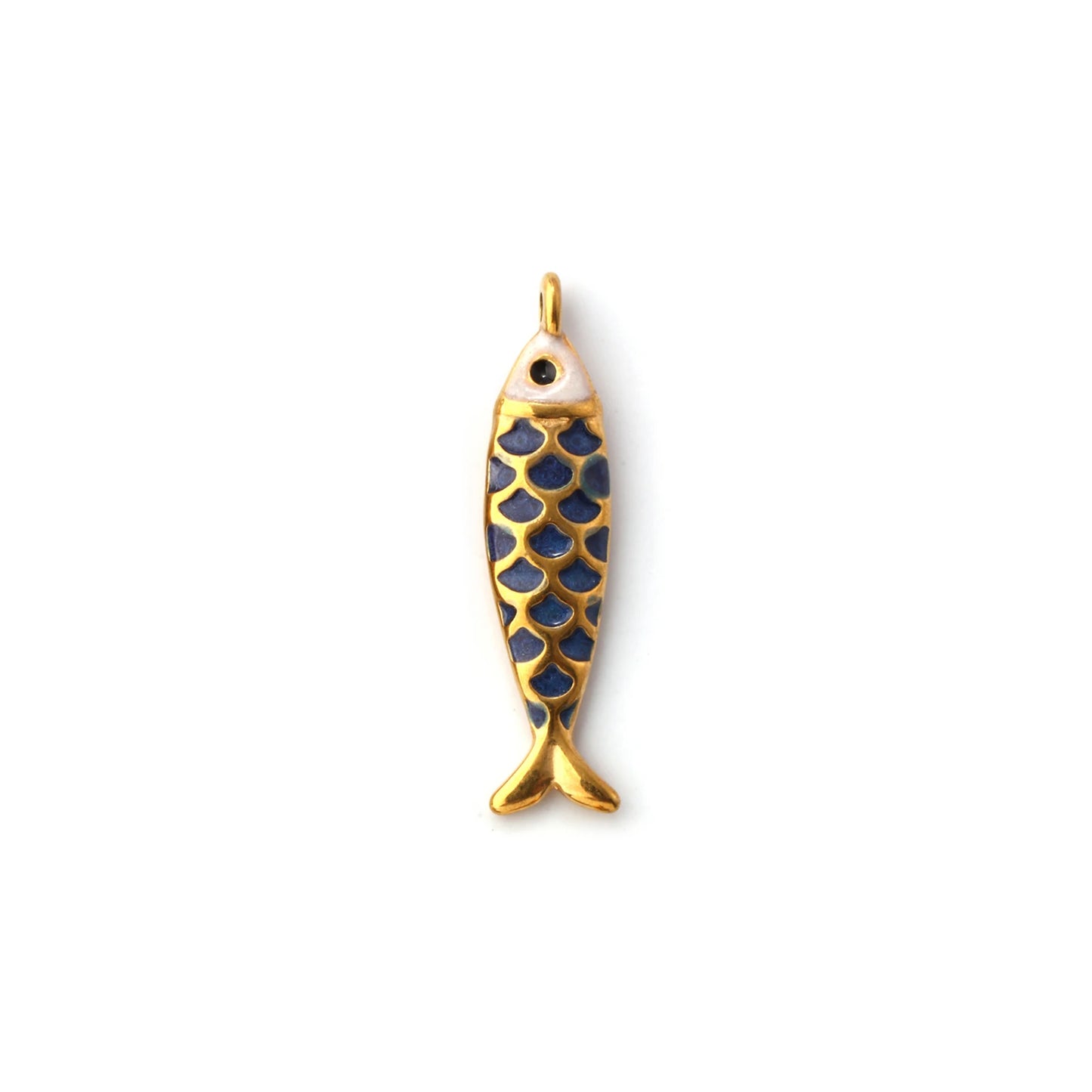 1pc Stainless Steel Charms Gold Color Ocean Fish Animal Pearlized Multicolor Enamel Pendant DIY Women Necklace Jewelry Findings