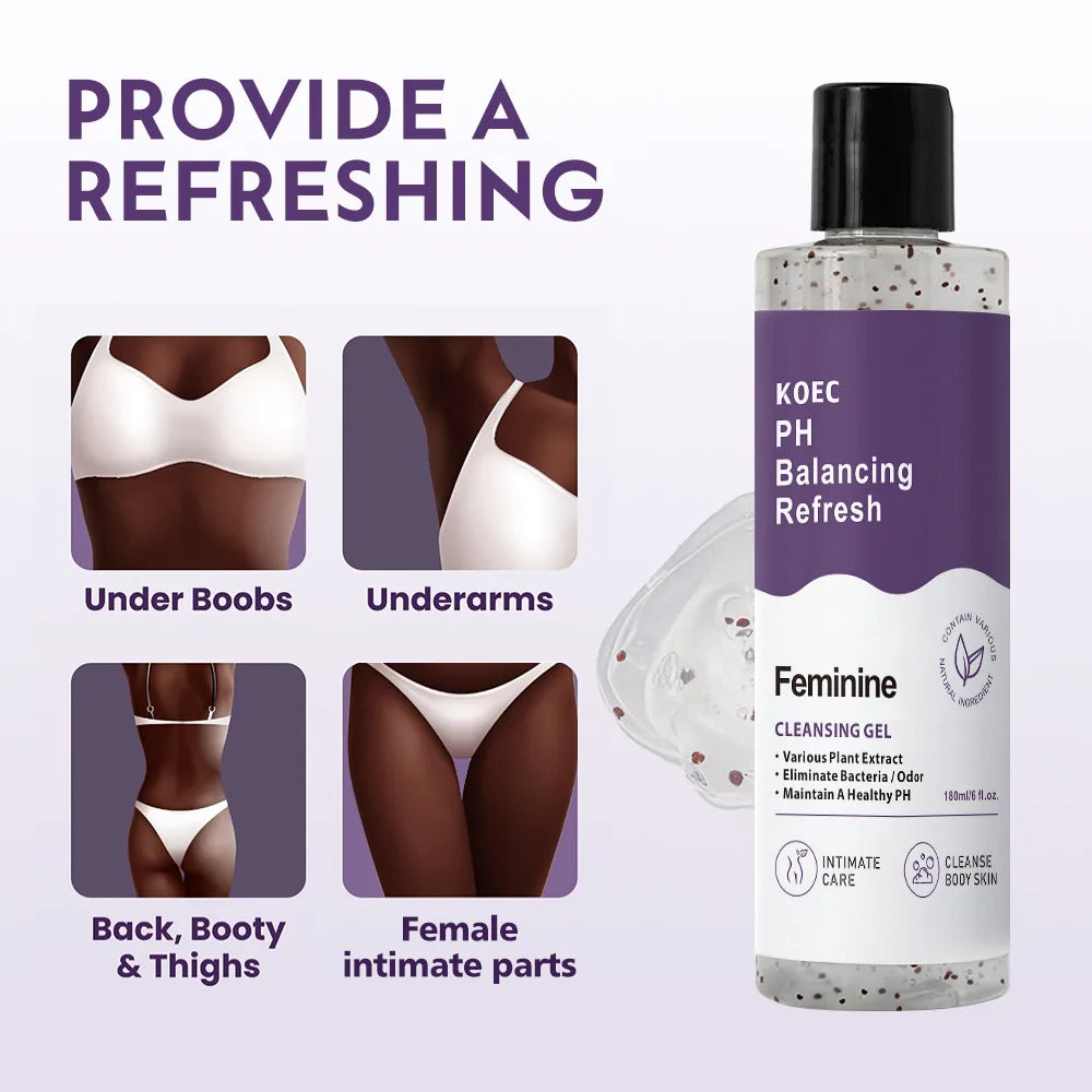 PH Balancing Lasting Moisturizing for Private Part Refresh Shower Gel, Feminine Hygiene Solution Prevent Dryness Healthy Care