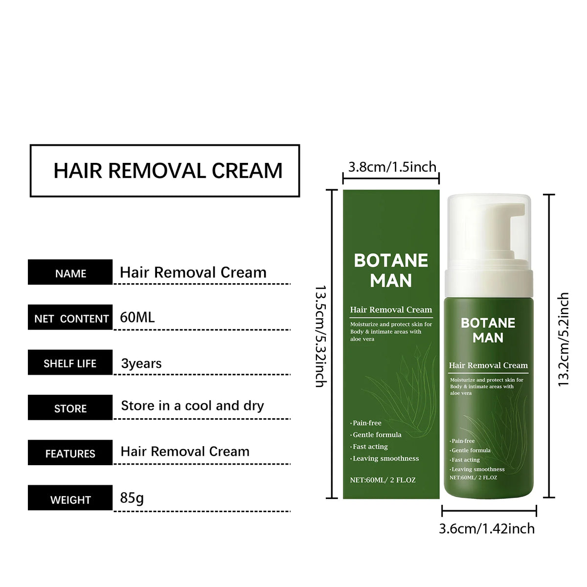 Hair Removal Mousse Spray Painless Armpit Legs Arms Hair Growth Inhibitor Smooth Skin Prevent Dryness Nourishing Depilatory Foam