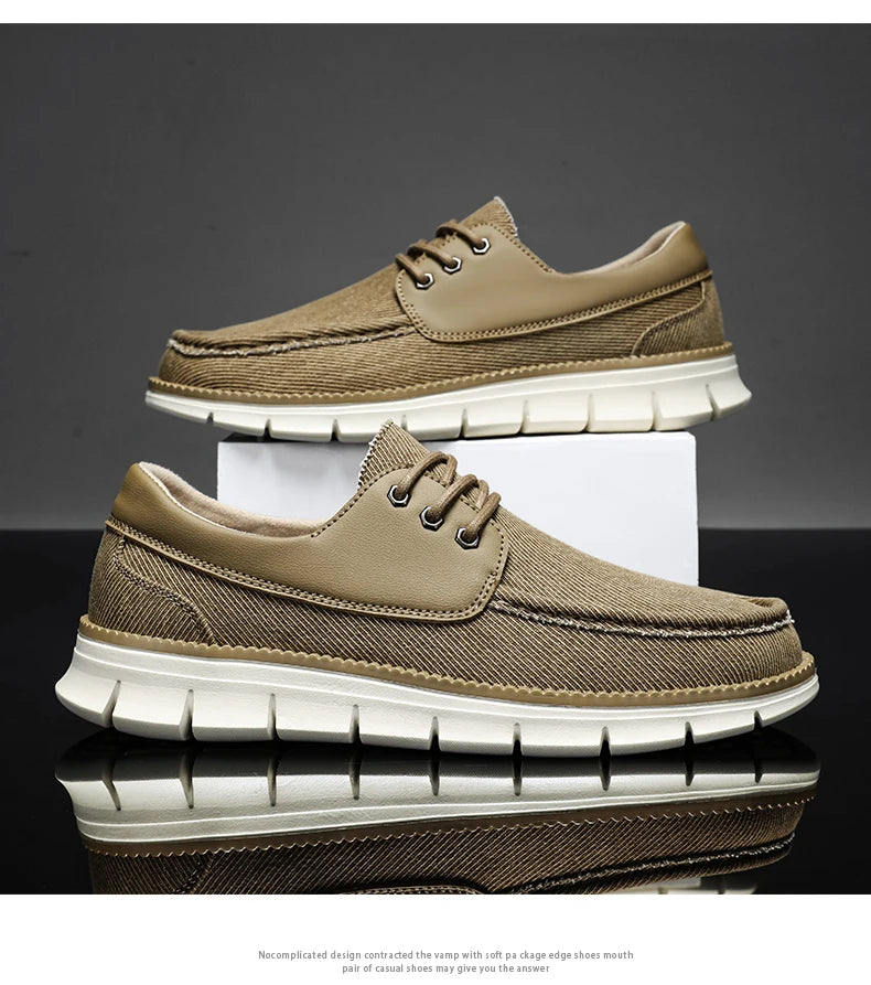 Large Size Outdoor Men's Casual Denim Canvas Shoes Vulcanize Shoes Fashion Luxury Style Designer Breathable Men Sneakers Loafers