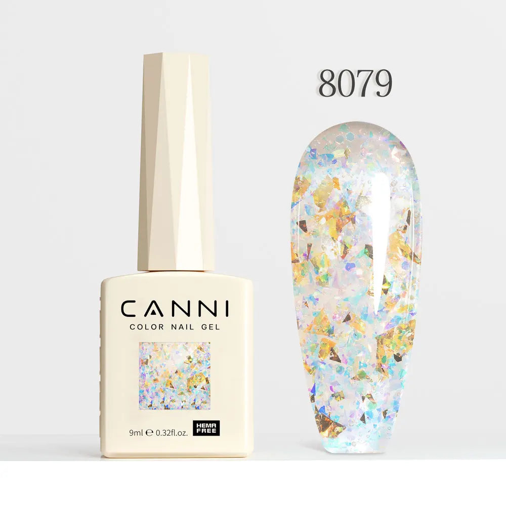 9ml CANNI Nail Gel Polish HEMA FREE Diamond Sparkle Sequin Gorgeous Color Venalisa Semi Permanent Soak Off UV LED Glitter Nails