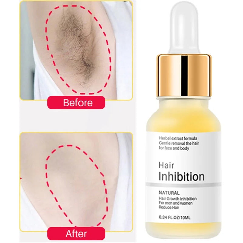 Permanent Hair Inhibition Serum Painless Hair Remover Armpit Legs Arms Hair Growth Inhibitor Depilatory Body Cream Care For Men