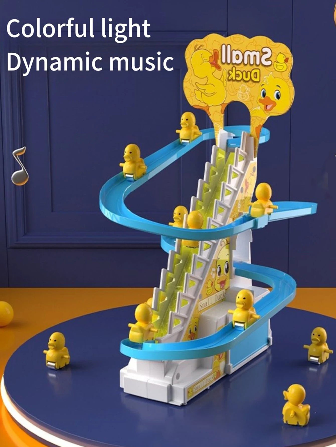 Ducklings Climbing Baby Toys Electric Duck Track Slide Toys Boys Girls Electric Stairs Toy  Musical Slide Toys for Children Kids