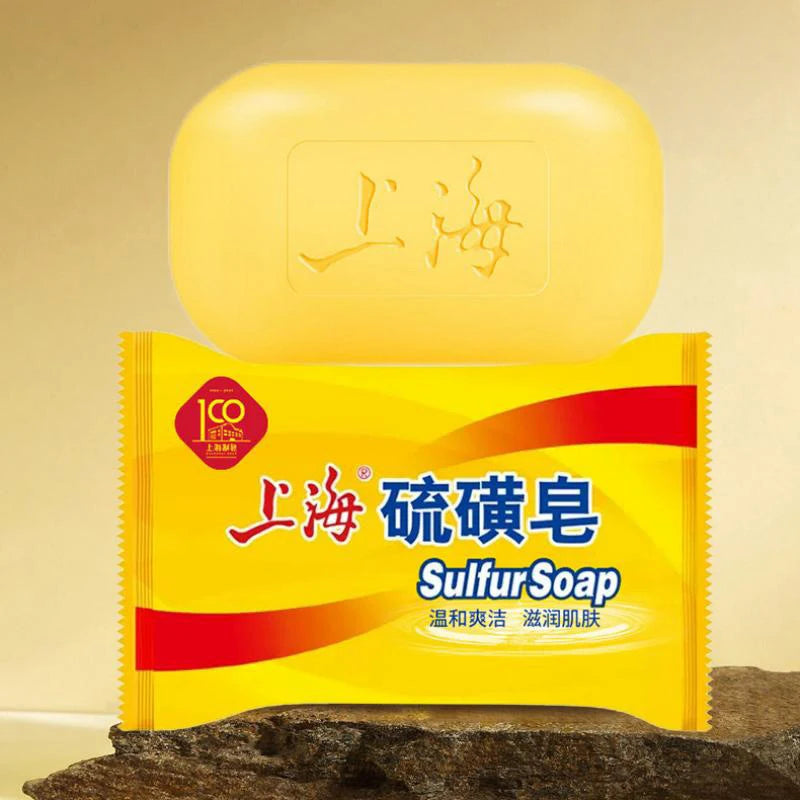 Shanghai Sulfur Soap Deeply Cleanse Gently Refresh Nourish Skin Oil Control Face Body Cleansing Soap Bar