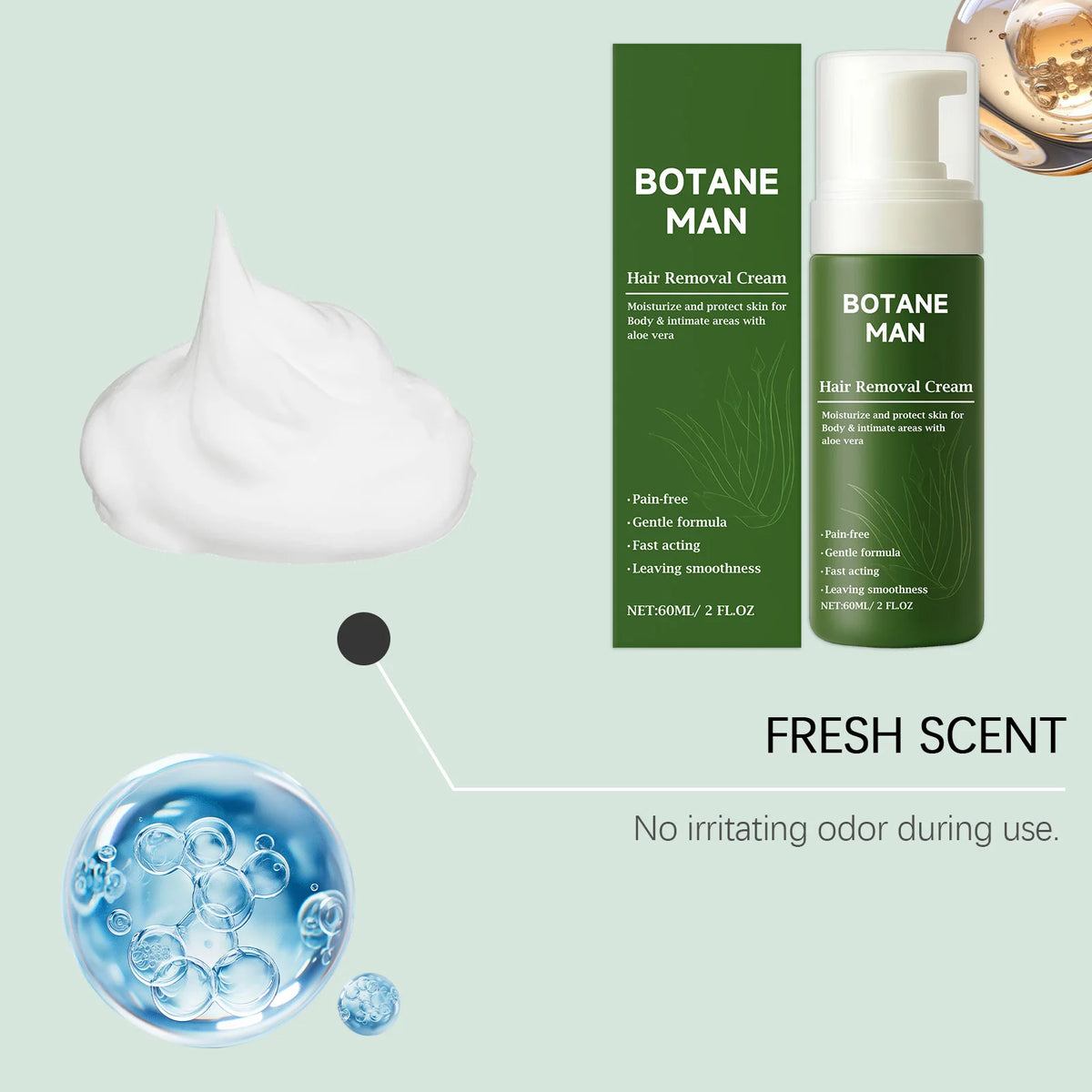 Hair Removal Mousse Spray Painless Armpit Legs Arms Hair Growth Inhibitor Smooth Skin Prevent Dryness Nourishing Depilatory Foam