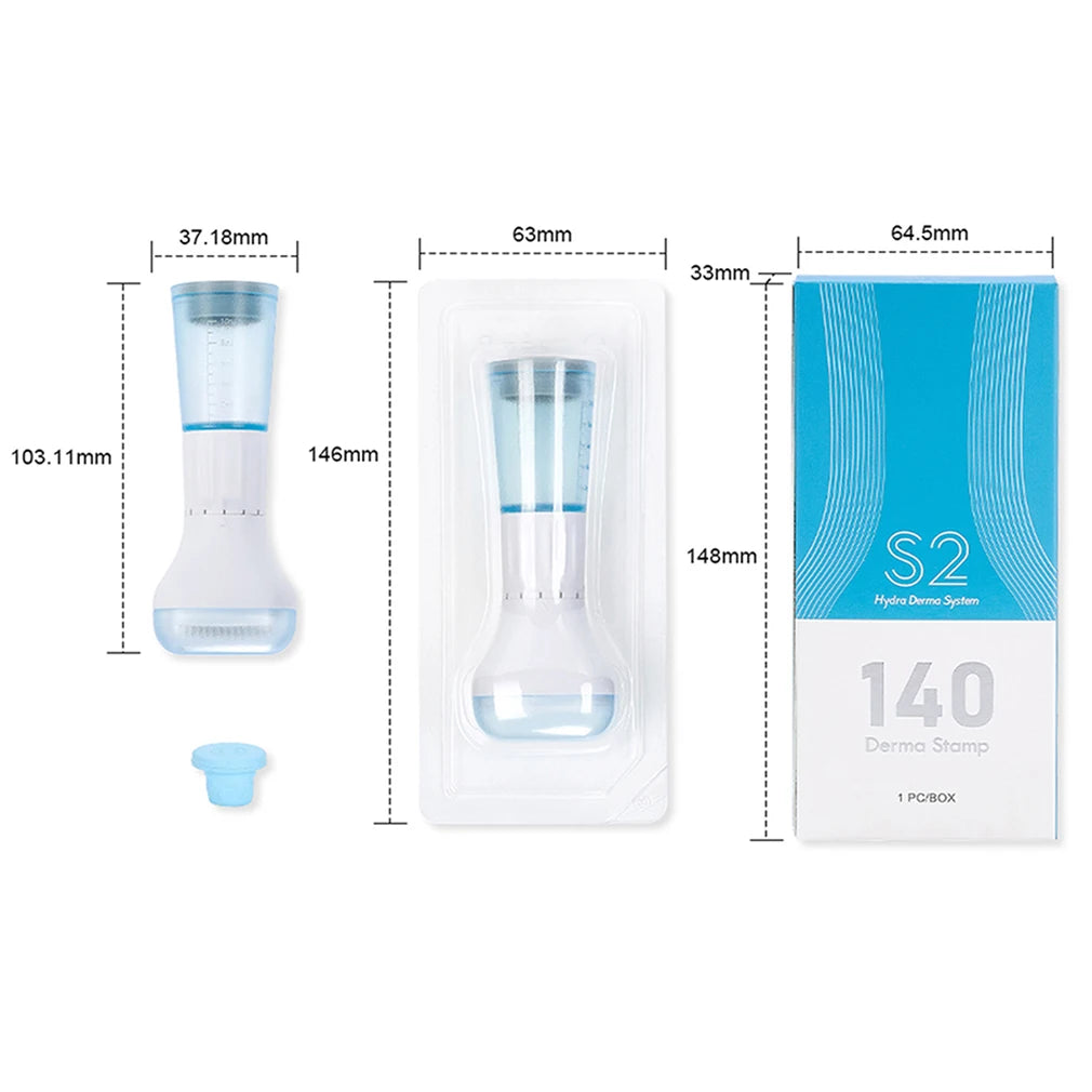 0.2mm140 Derma Stamp Adjust Dermastamp Microneedle with Serum Container for Face Scalp & Hair & Beard Body Beauty Makeup Tool