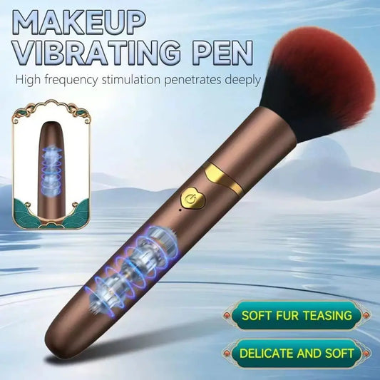 10 Gear Vibration Makeup Brush,Electric Makeup Brush USB Rechargeable Cosmetic Brush For Liquid Powder Blusher Concealer