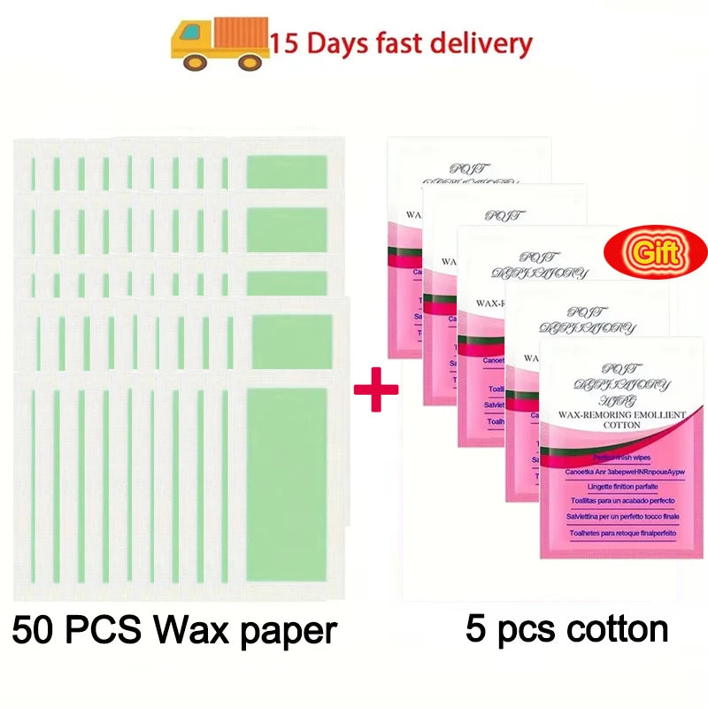 Fast Depilatory Wax Strips For Hair Removal Wax Paper Cold Wax Strips Paper For Face Neck Arm Leg Body Beauty Health Care Tools