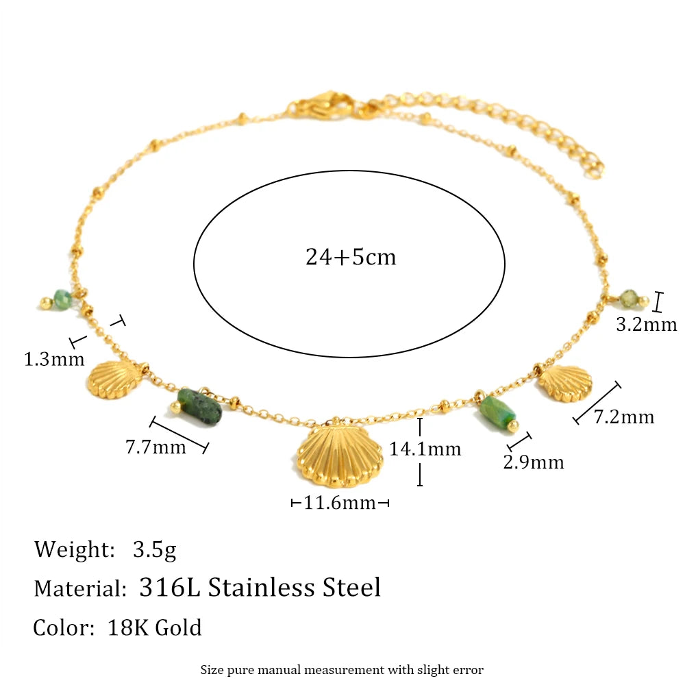 E.B.belle Stainless Steel Exaggerated OT Buckle Round Eye Pendant Bracelet 18K Gold Plated Women Girls Statement Jewelry