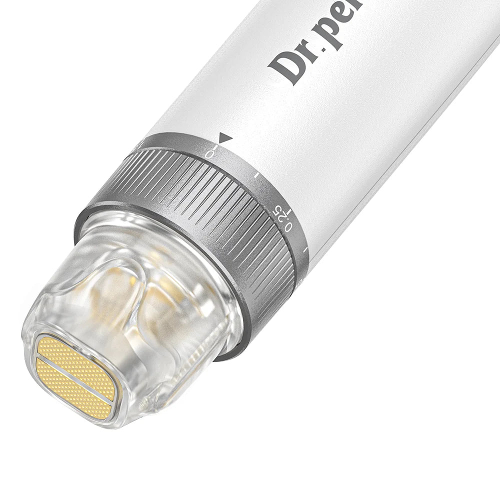 Dr.pen Q1S: Microneedle with EMS, Red/Blue LED, 700mAh Built-in Battery,2 Titanium Cartridge, Needle length 0.25 mm