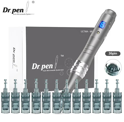 Deram  pen  M8  0.25mm  With 12 pcs Cartridges  Derma Pen