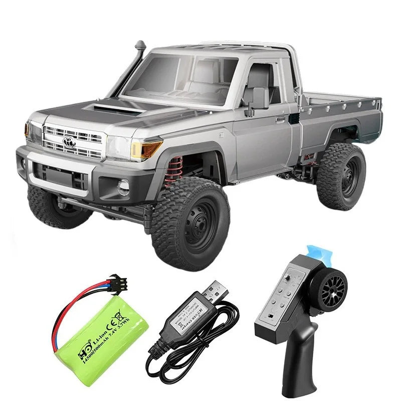 MN82 Green Color 4WD Off-road Rc Car LC79 1:12 280 Brushed Motor Simulation Professional 2.4G Remote Control Pickup Truck Model