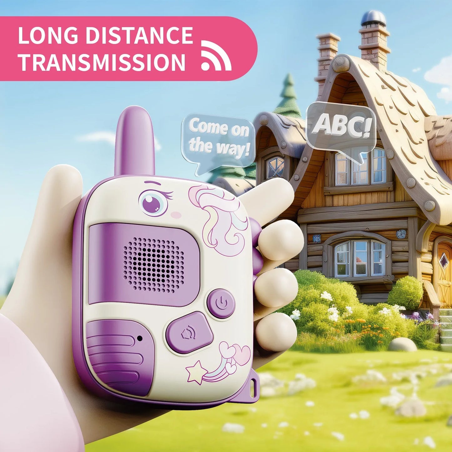 Mini Walkie Talkie Toys for 2 Pack, Kids Portable Radio Receiver Walkie Talkies for Indoor Outdoor Camping Hiking Playing Toy