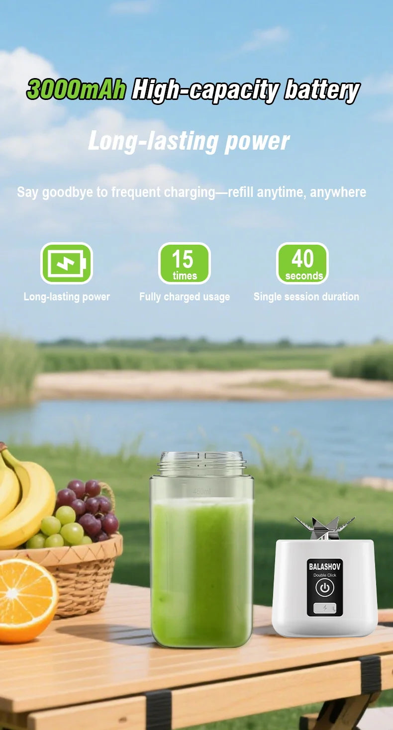 450ml Portable Juicers Blender Juice Maker USB Rechargeable Lemon Orange Fruit Juicing Cup Electric Juice Machine Travel Juicers