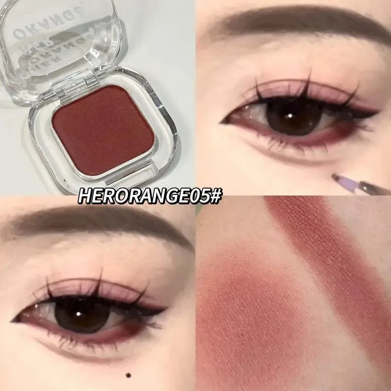 Red Brown Eyeshadow Palette Multifunctional Makeup Palette Silky Matte Coral Red Eyeliner Silkworm Lower Shadow Eyeliner Makeup