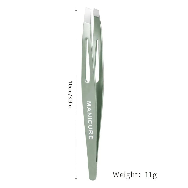 1pcs Colorful Stainless Steel Eyebrow Tweezer Colorful Hair Beauty Fine Hairs Puller Slanted Eye Brow Clips Removal Makeup Tools