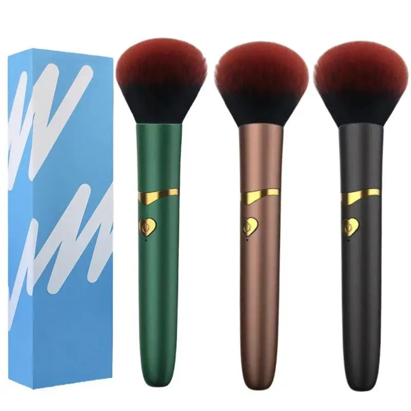10 Gear Vibration Makeup Brush,Electric Makeup Brush USB Rechargeable Cosmetic Brush For Liquid Powder Blusher Concealer