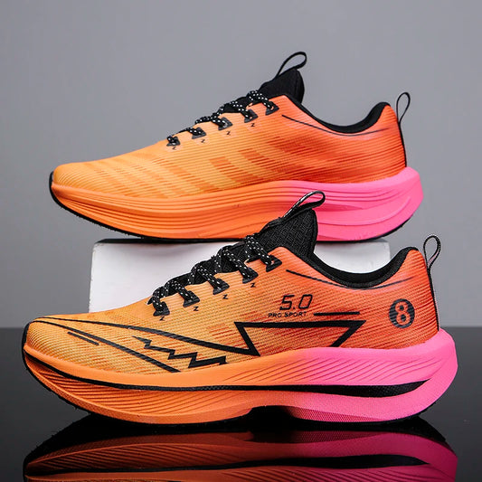 New Men's Running Shoes Cushioning Carbon Plate Racing Marathon Athletic Shoes Comfortable Non-slip Sports Tennis Shoes